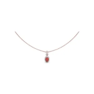 Fana Love Knot Ruby and Diamond Pendant