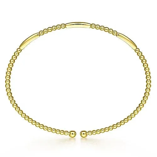 Gabriel & Co. Yellow Gold Bujukan Open Bangle