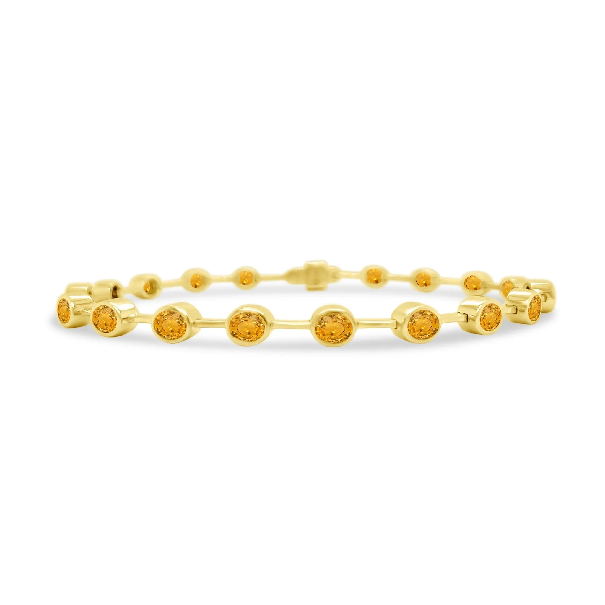 Gemstone Bezel Bar Bracelet