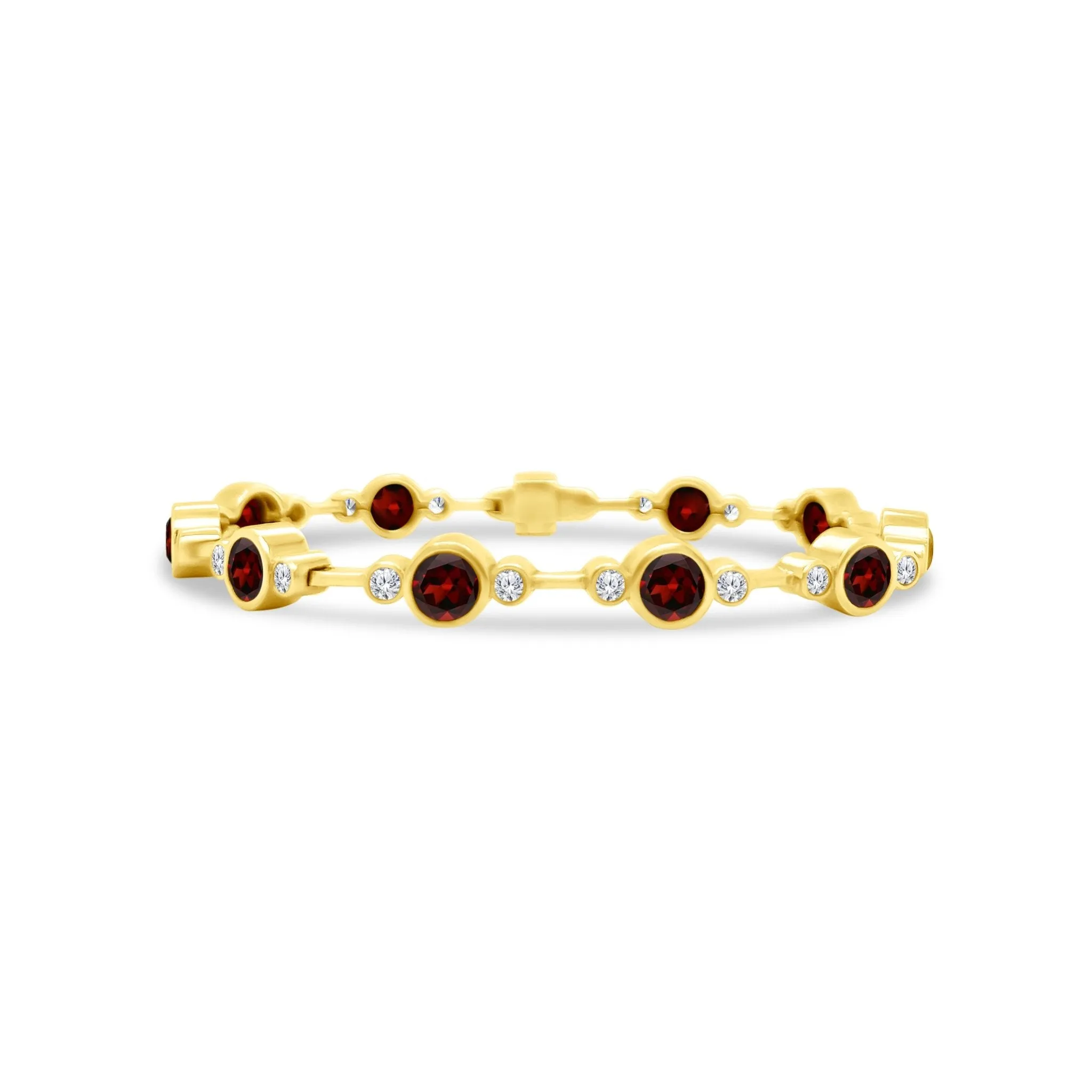 Gemstone Bezel Bar Bracelet