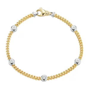 Gold Chain and Diamond Bracelet