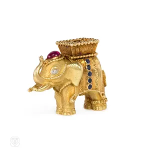 Gold elephant charm, Van Cleef & Arpels France