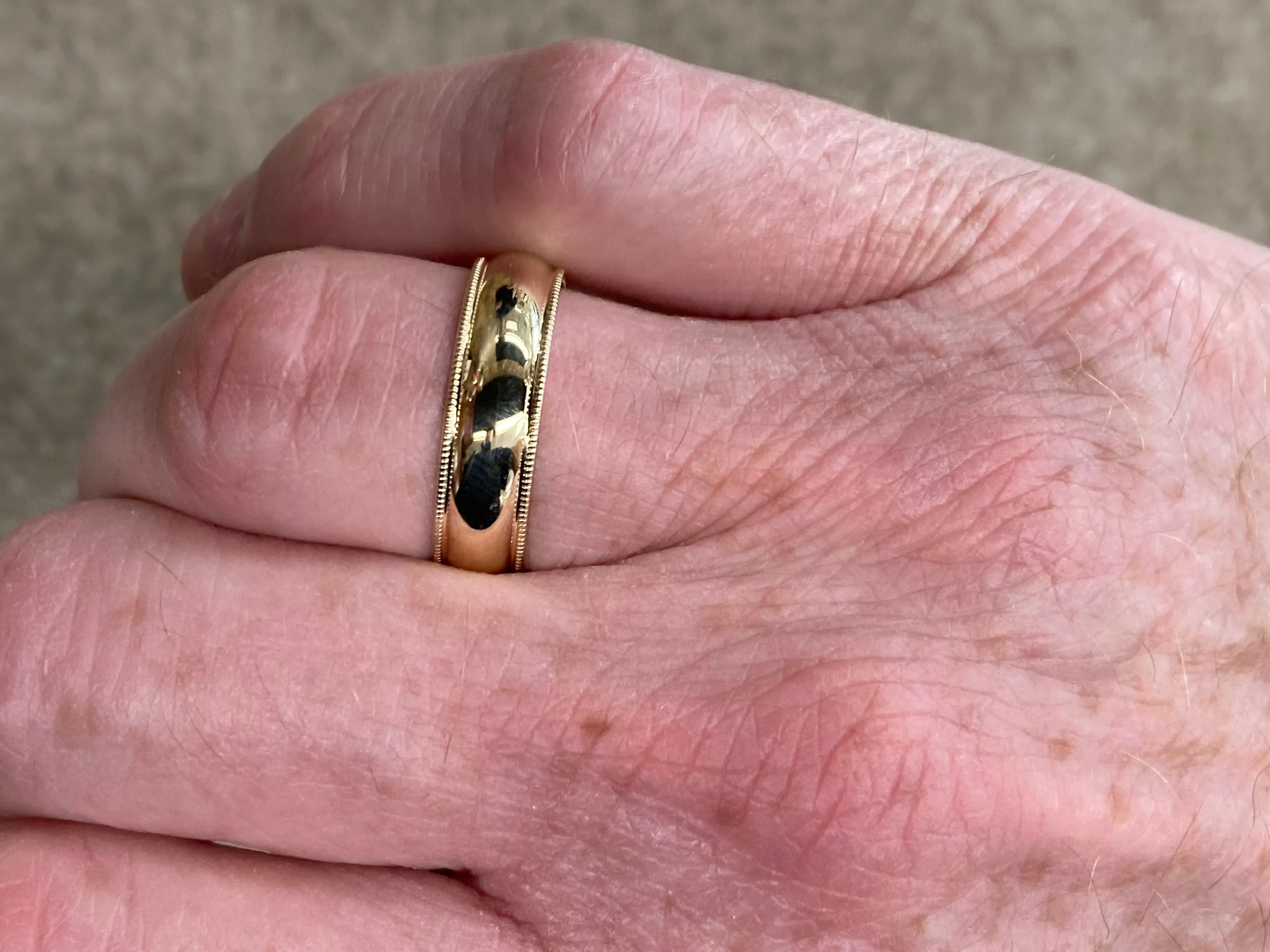 Gold Wide Wedding Ring