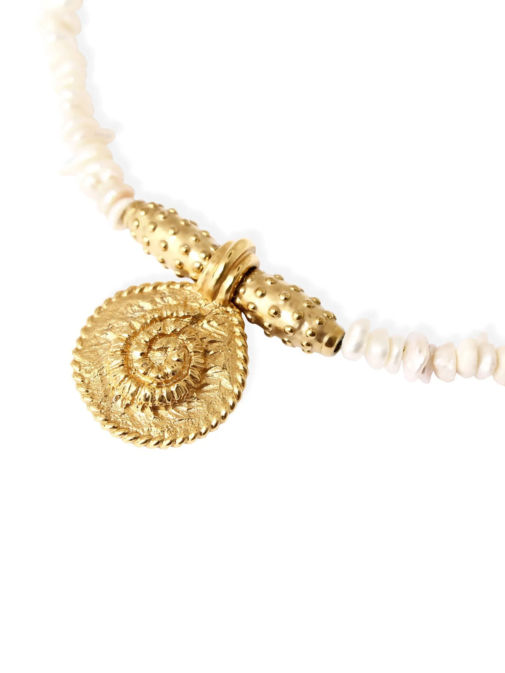 Gold with pearls Adella necklace