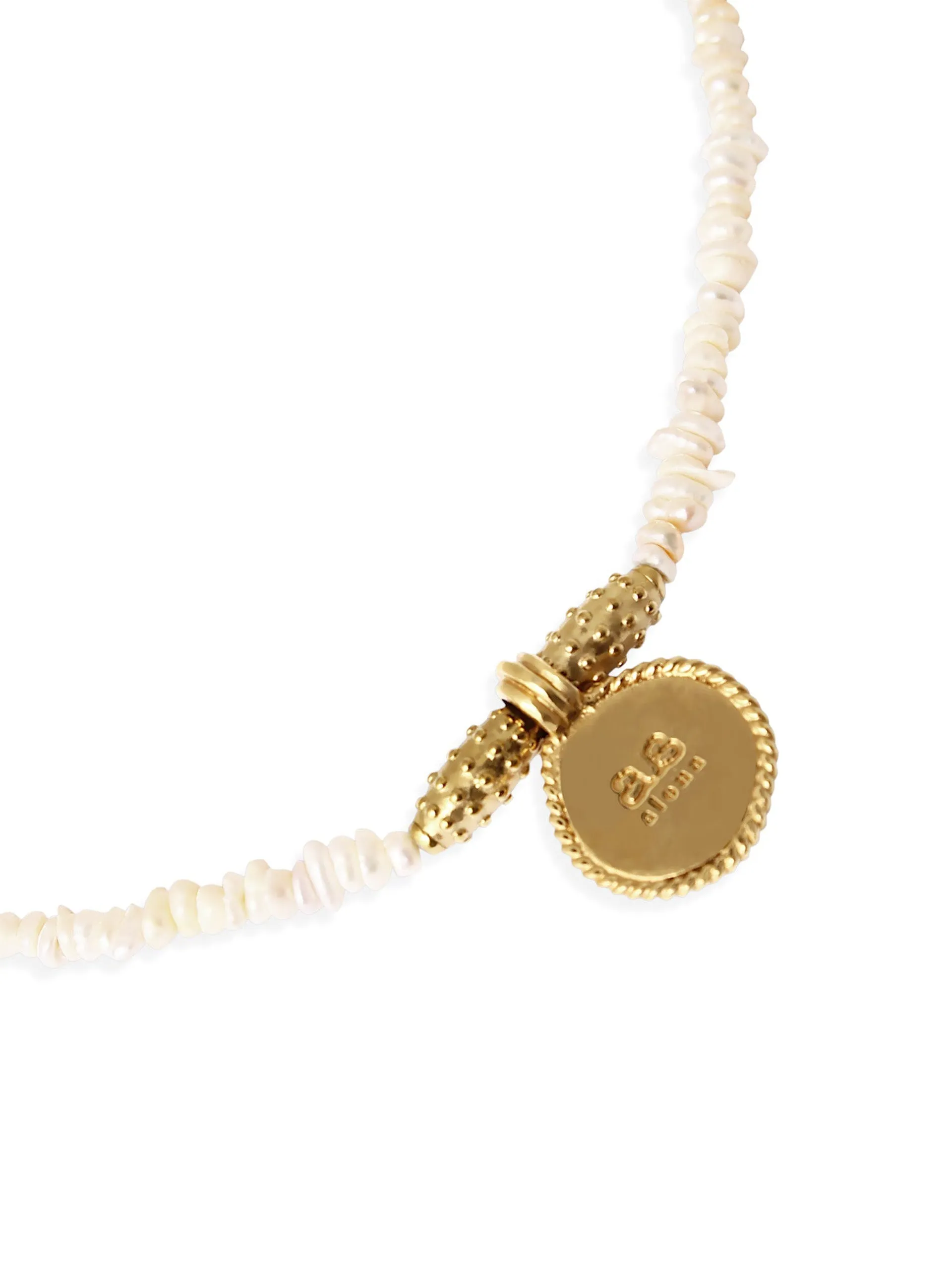 Gold with pearls Adella necklace