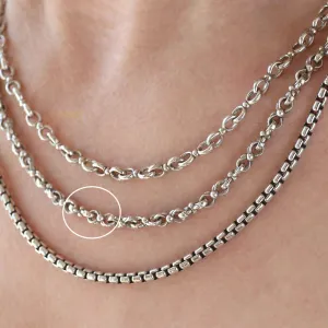 Heavy Sterling Silver Double Loop Chain