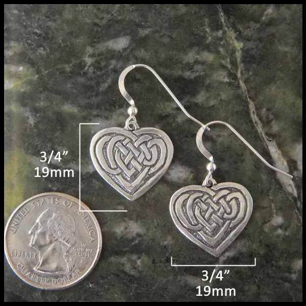 Jeannie's Heart Earrings in Silver