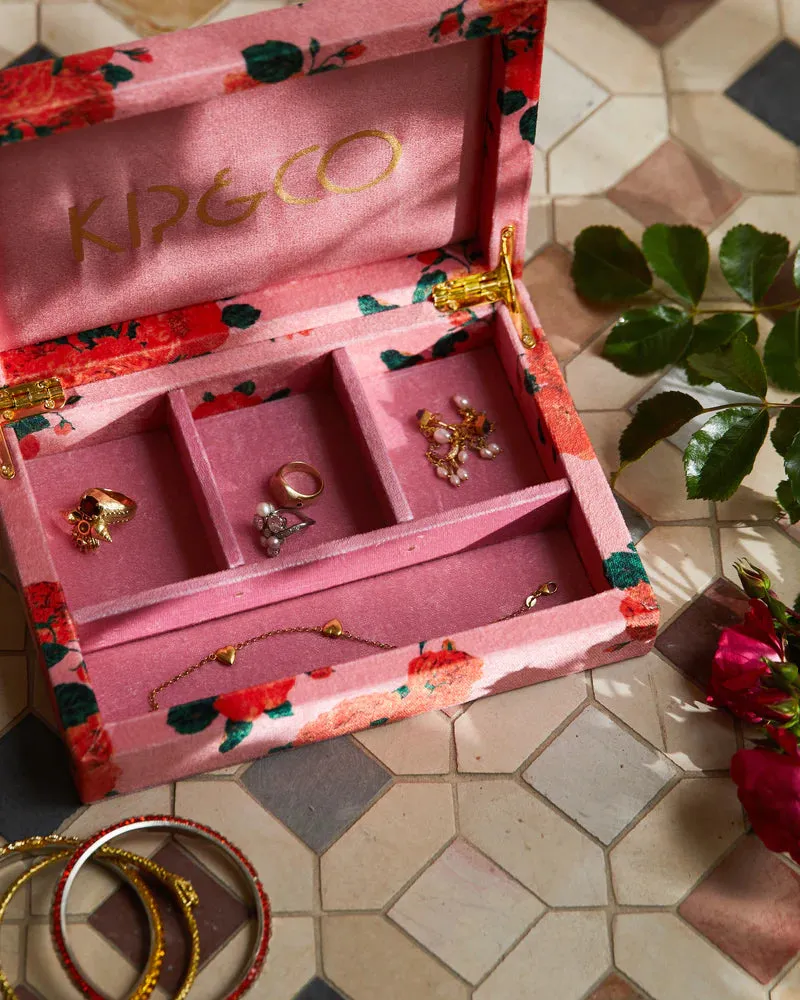 KIP & Co. Velvet Jewellery Box Small Rosie Posie