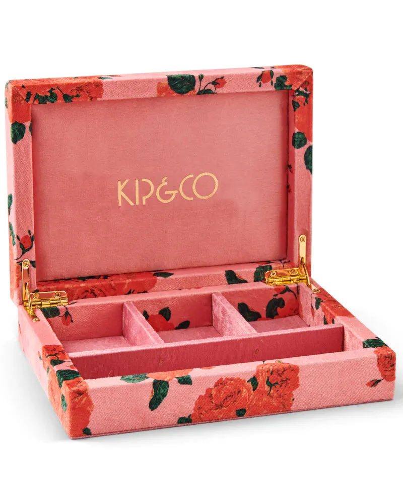 KIP & Co. Velvet Jewellery Box Small Rosie Posie