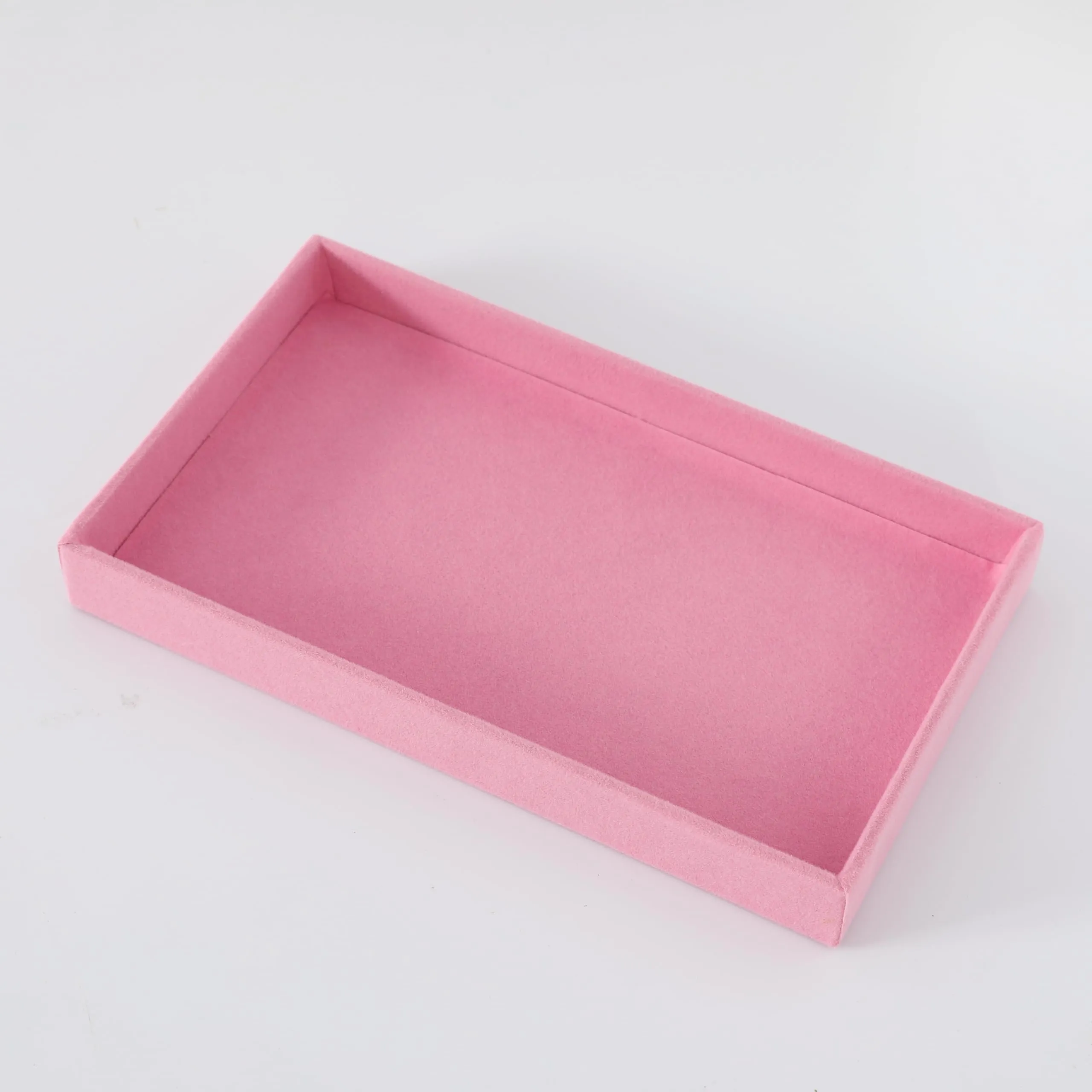 Kuber Industries 24 Pieces Velvet Jewelry Trays Organizer | Jewelry Storage Box | Jewelry Organizer | Showcase Holder Dresser Organizer for Earring Necklace Bracelet Ring |Pack of 6 | YBL4-04 |Pink