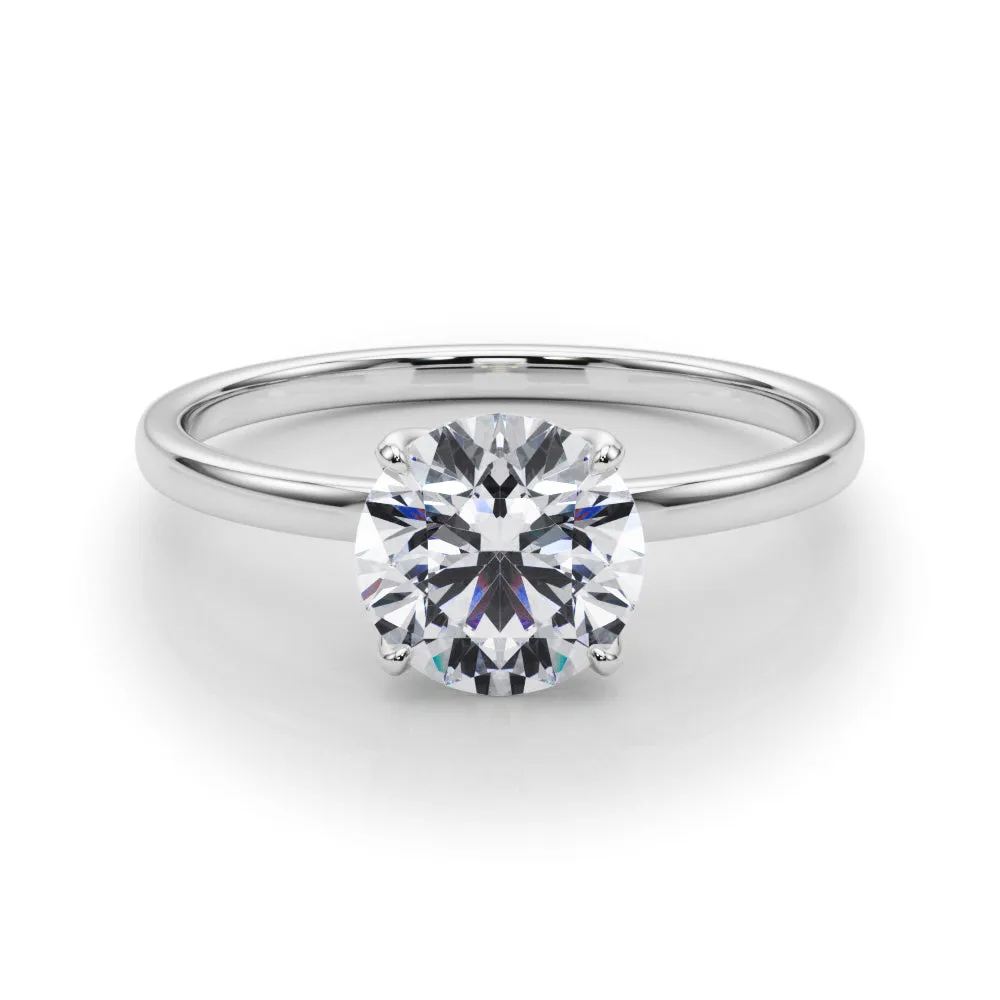 Ladies Solitaire Round Engagement Ring 85288