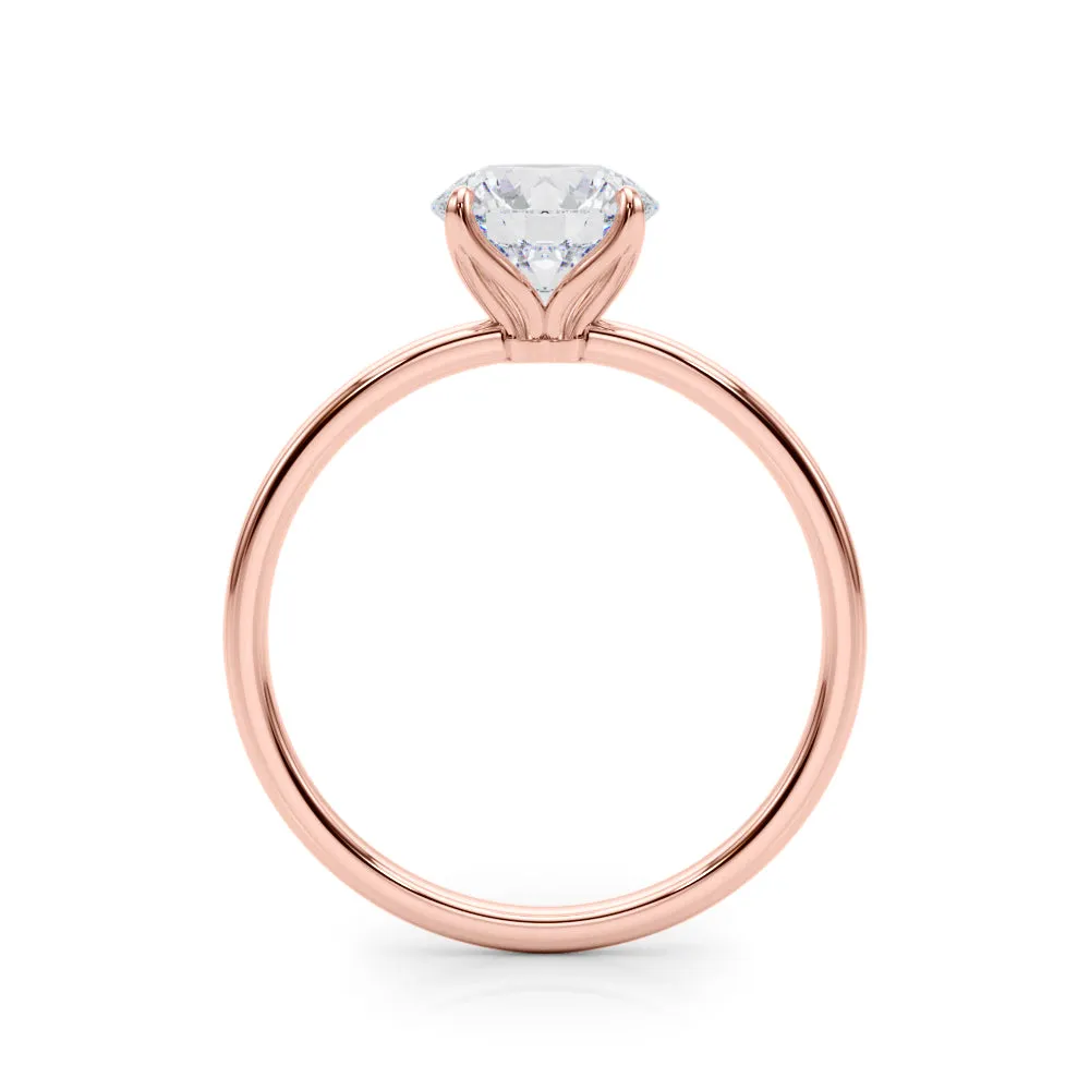 Ladies Solitaire Round Engagement Ring 85288