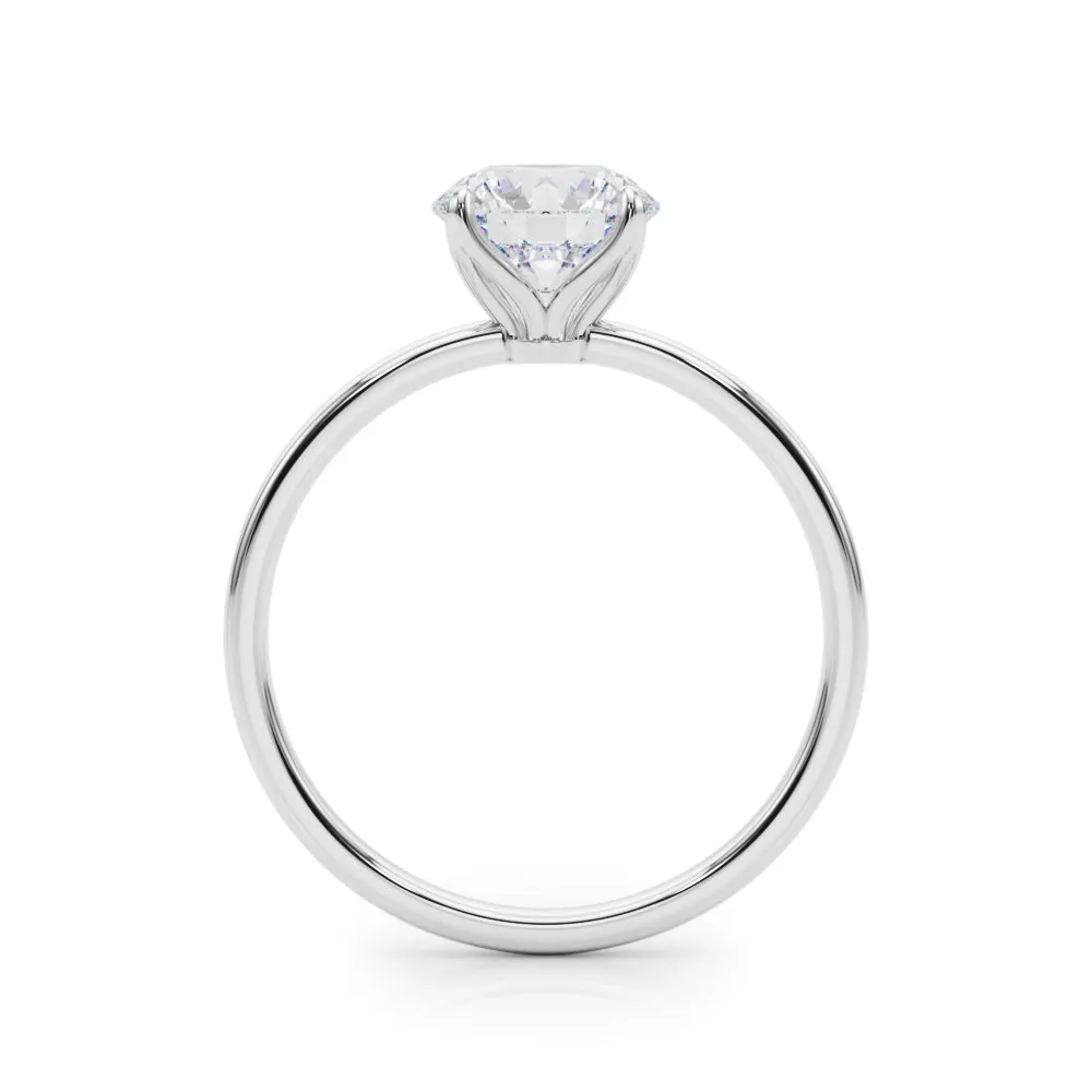 Ladies Solitaire Round Engagement Ring 85288