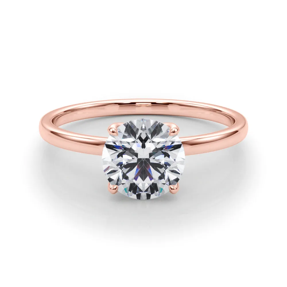 Ladies Solitaire Round Engagement Ring 85288