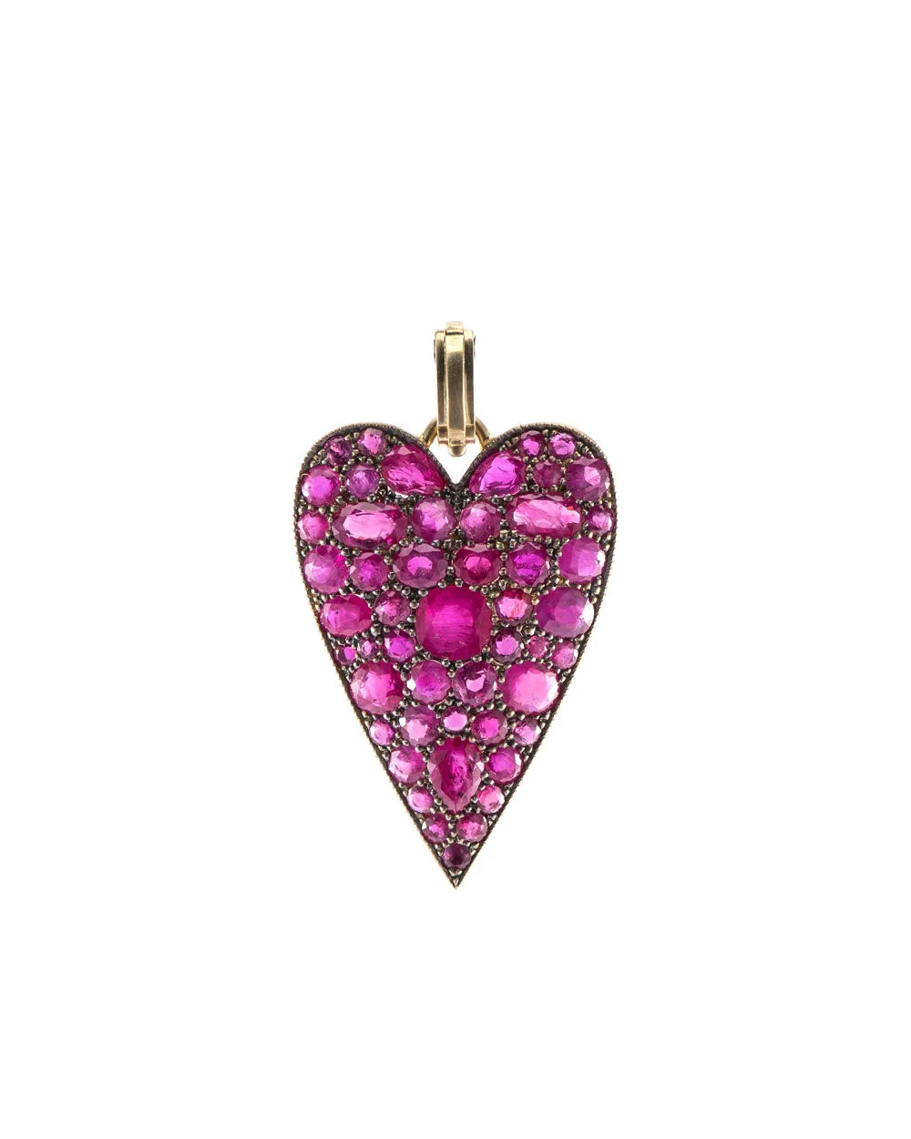 Large Ruby Heart Pendant