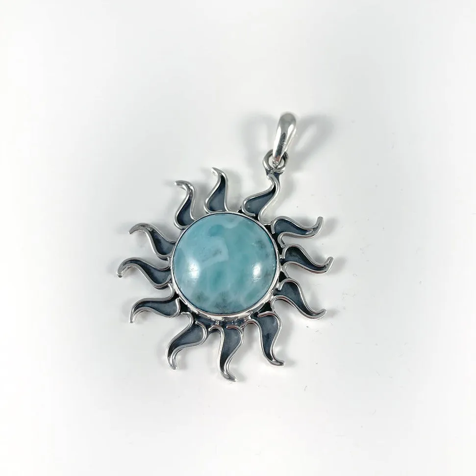 Larimar & Sterling Silver Pendant