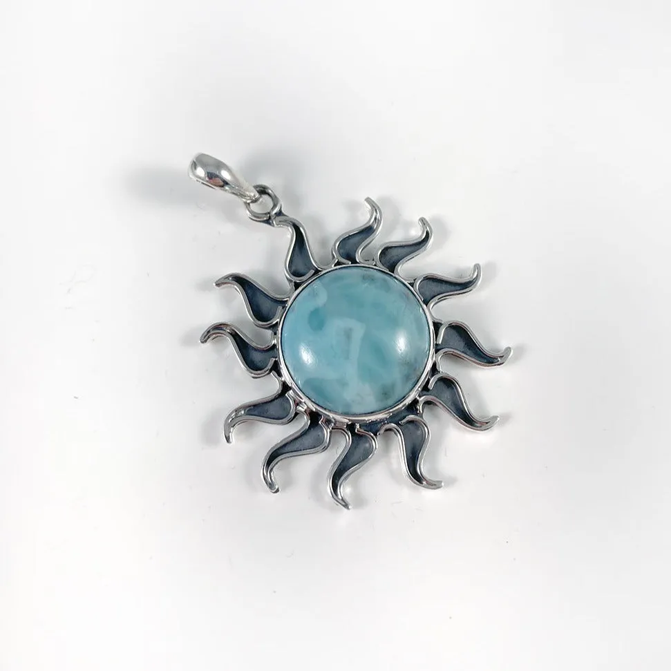 Larimar & Sterling Silver Pendant