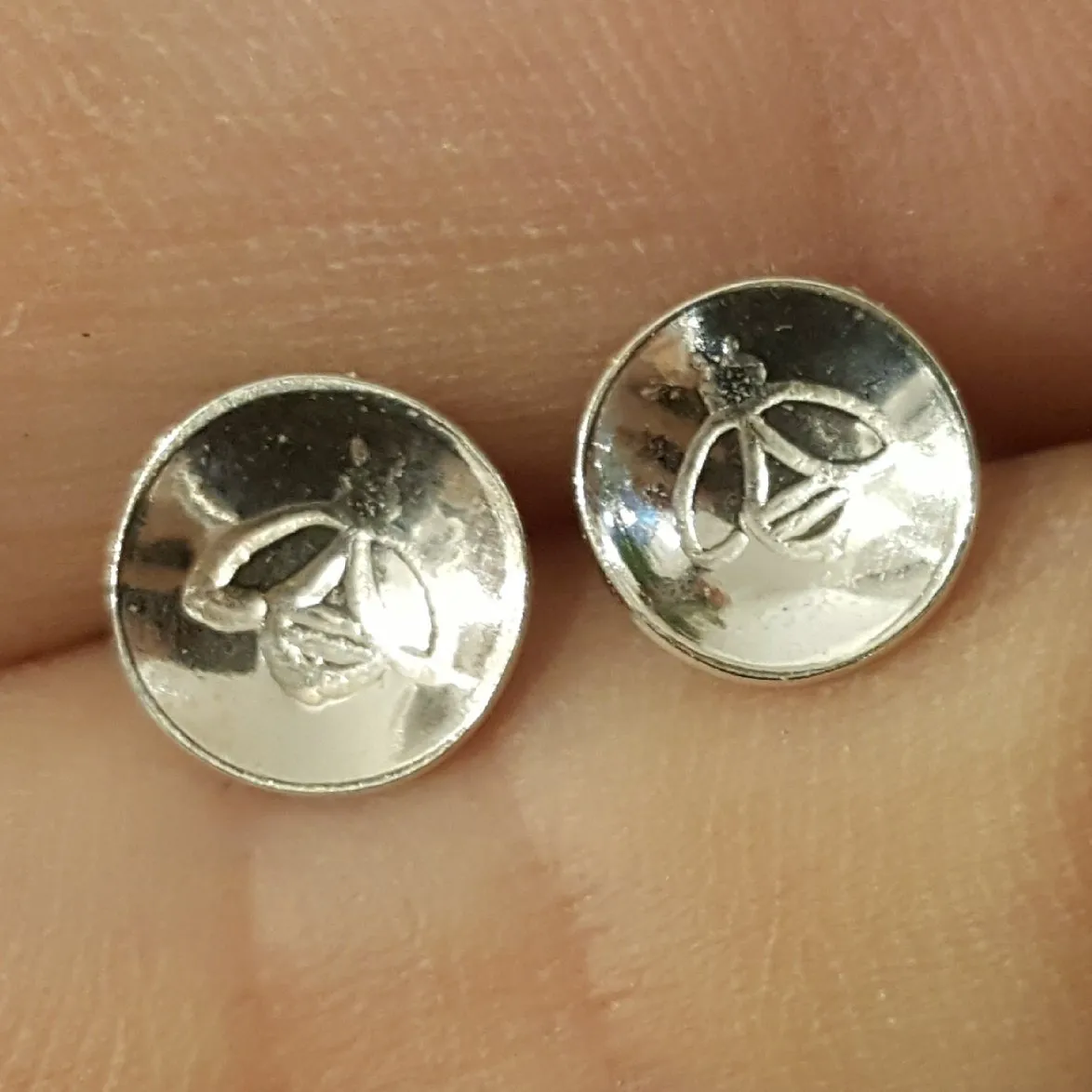 Little Bee Sterling Silver Stud Earrings