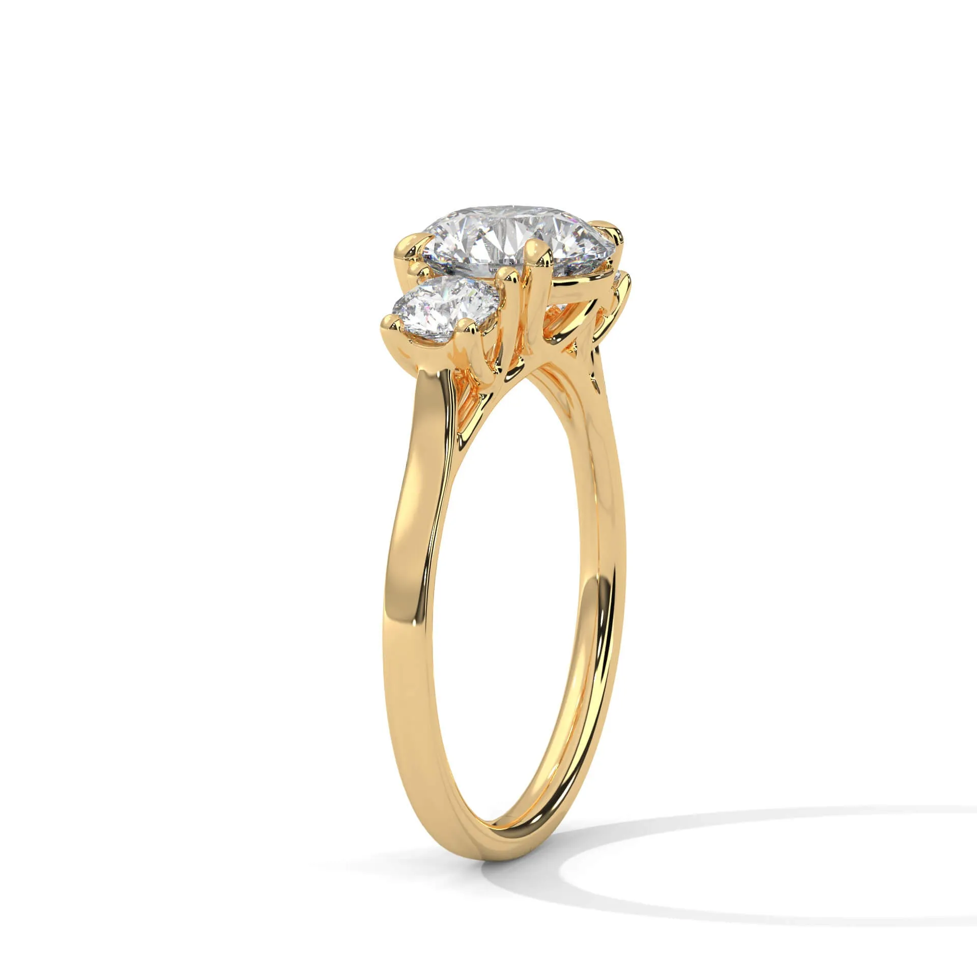 Lohan 2 Carat Solitaire Silver Ring | 22KT Gold Vermeil