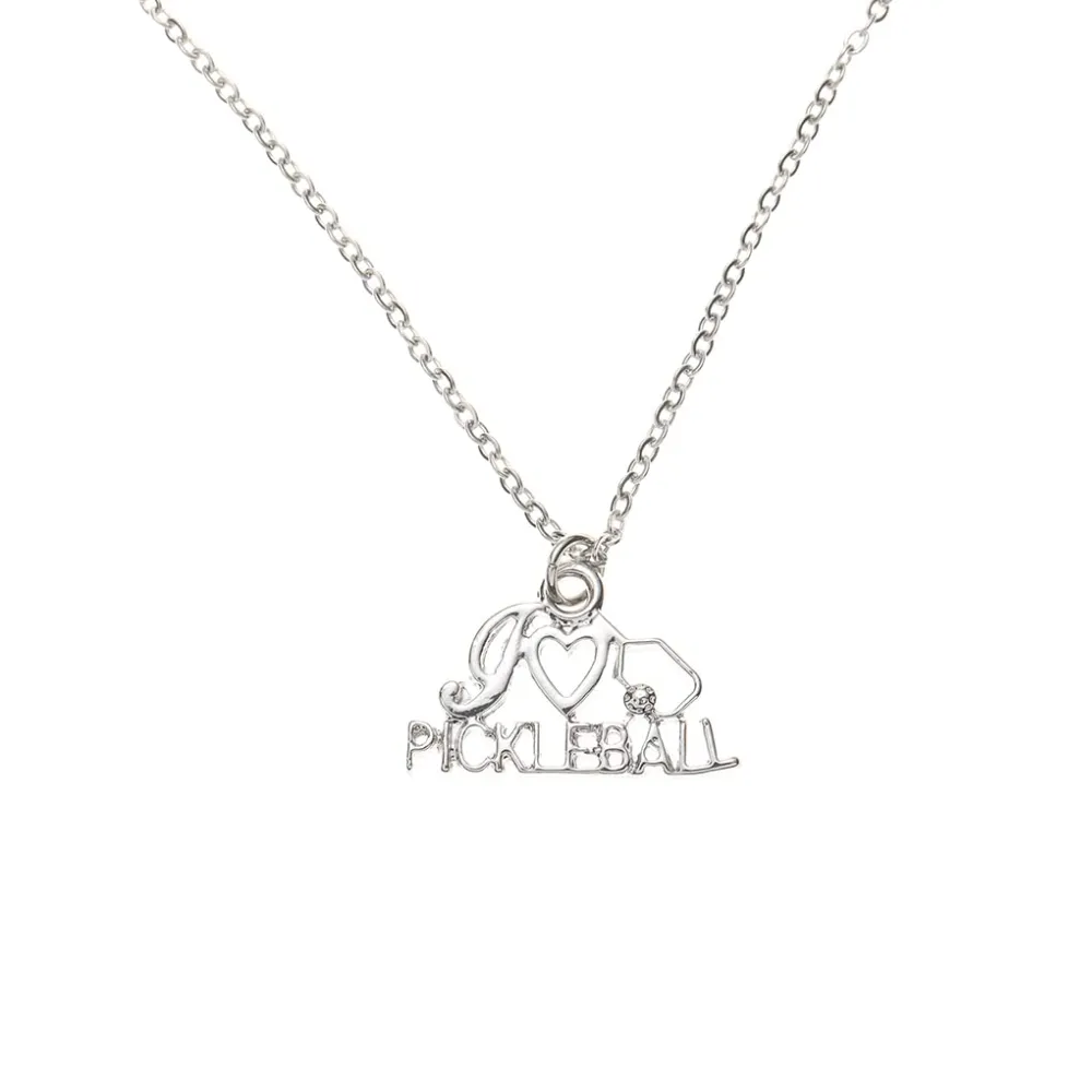 Love Pickleball Charm Necklace