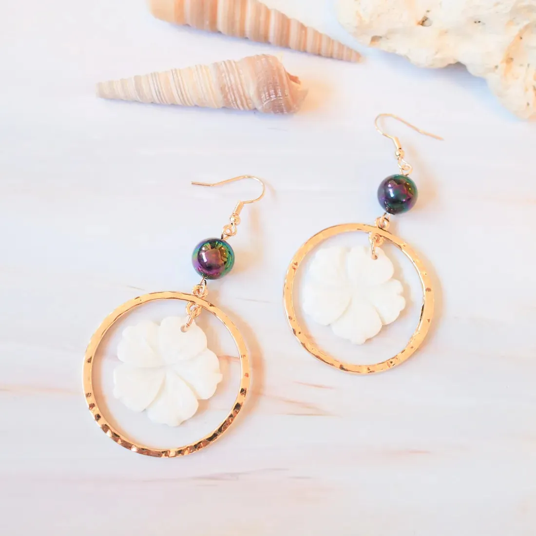 Lunar Ring Drop Earrings