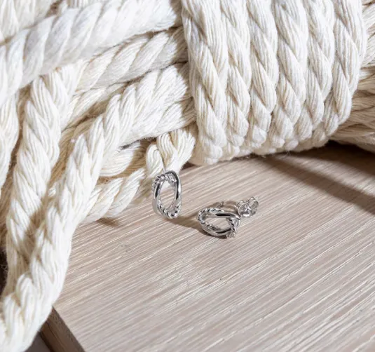 Marina Rope Twist Stud Earrings