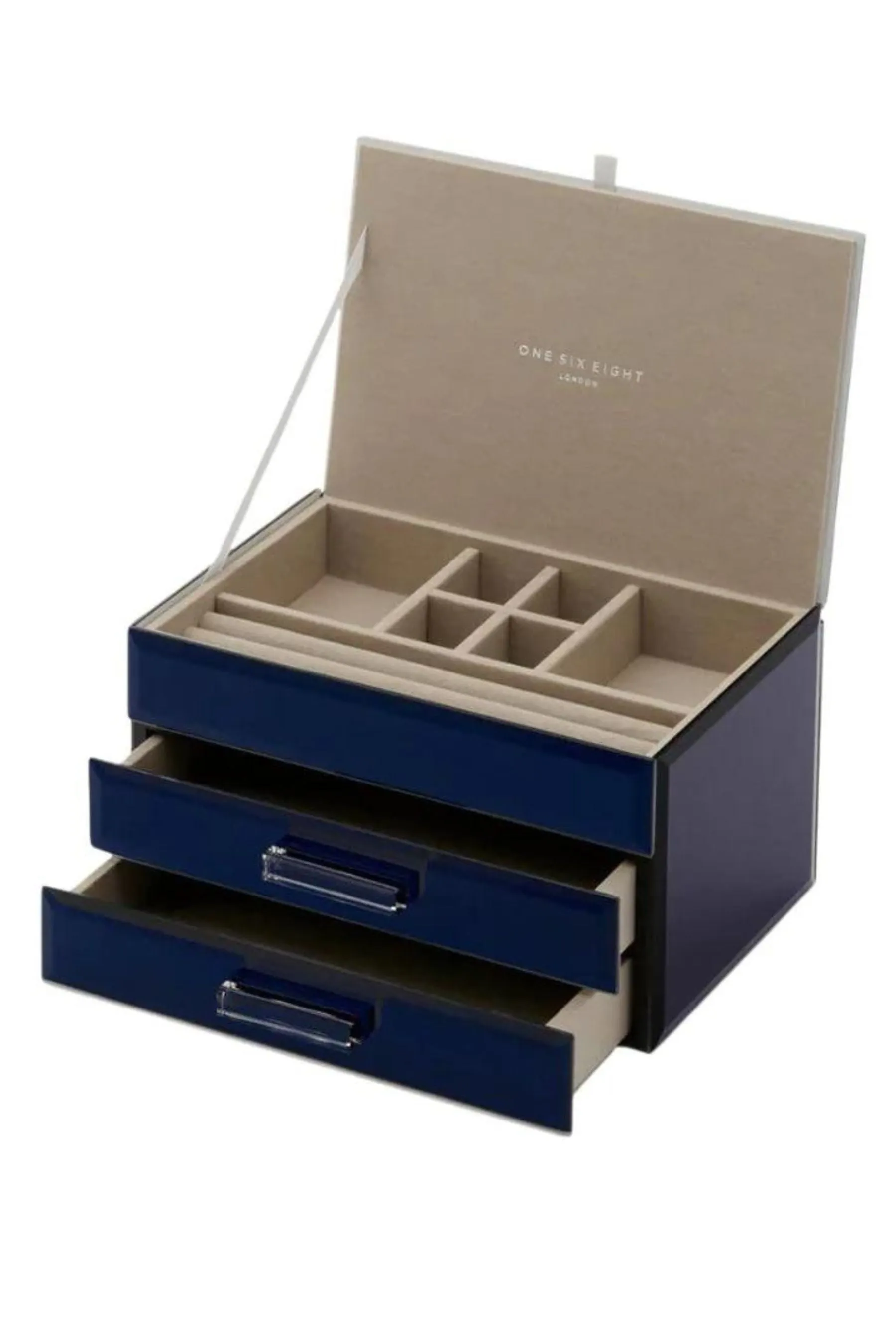 Medium Jewellery Box | Navy Glass