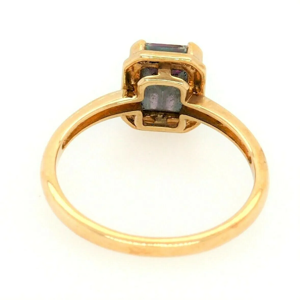 Mystic Topaz & 9ct Yellow Gold Dress Ring Fine Engagement Jewellery Size O