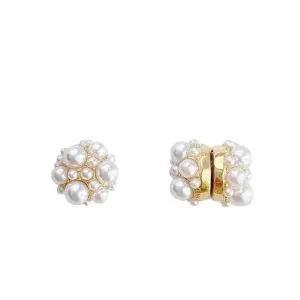 Pearl Cluster Magnetic Earrings