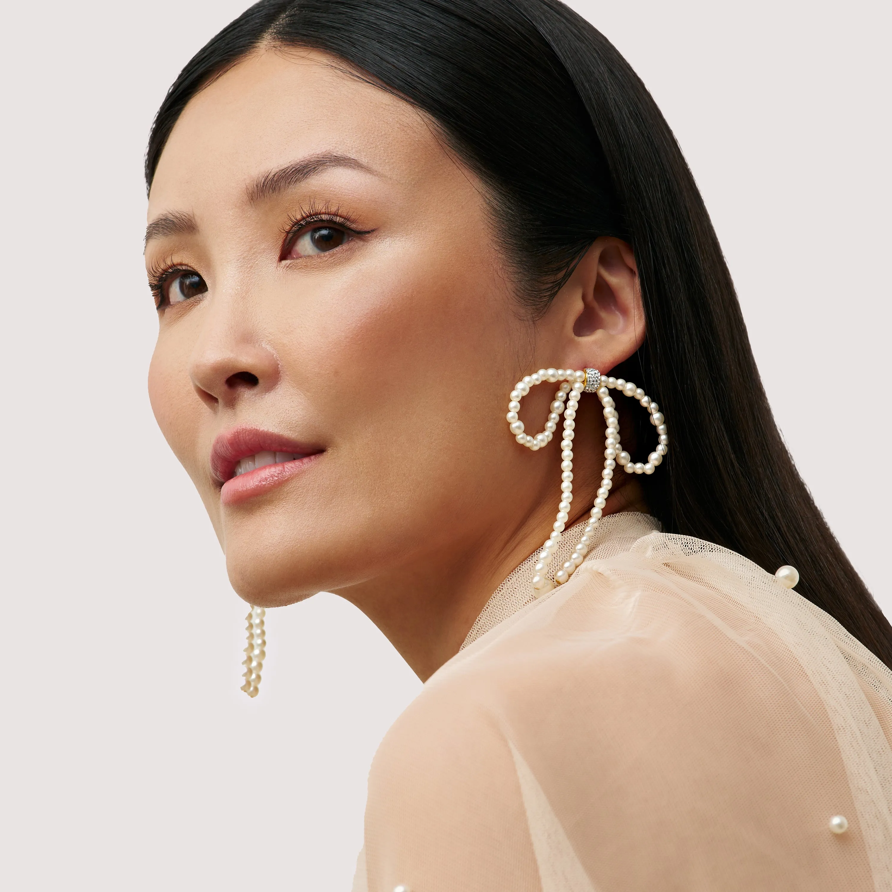 Pearl Present Statement Earrings