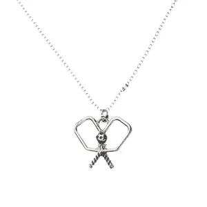 Pickleball Double Paddle Charm Necklace