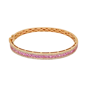 PINK SAPPHIRE & DIAMOND BANGLE