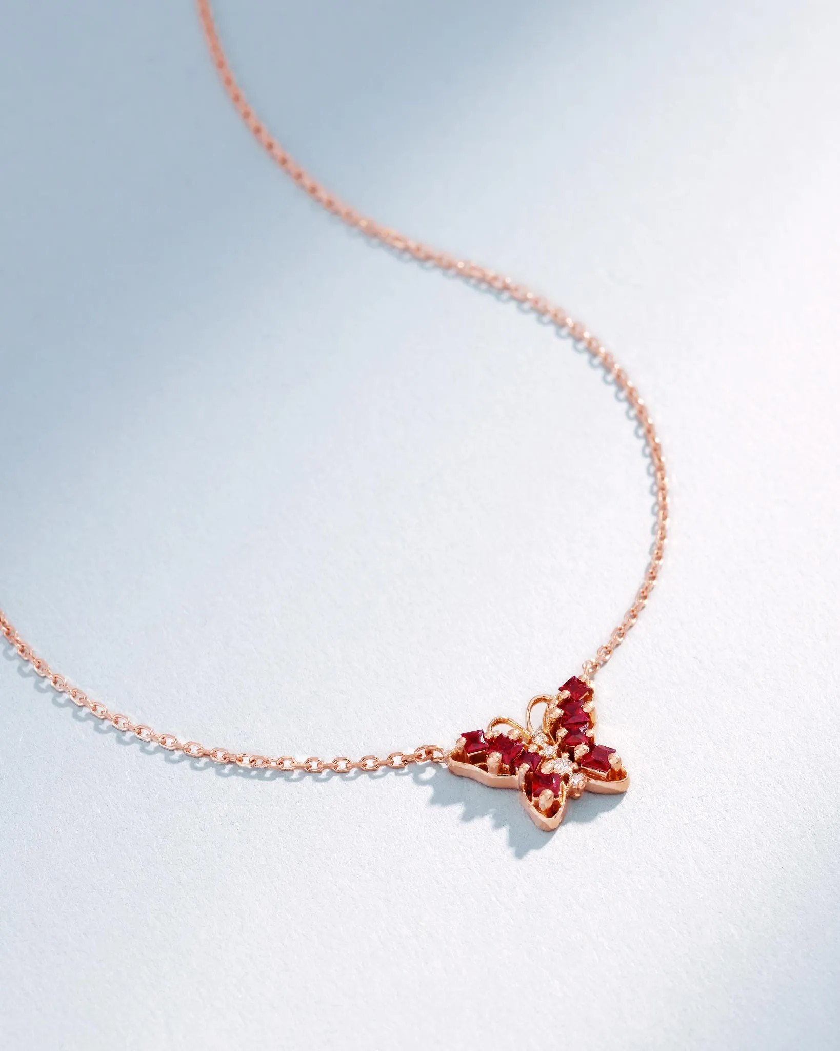 Princess Ruby Mini Butterfly Pendant