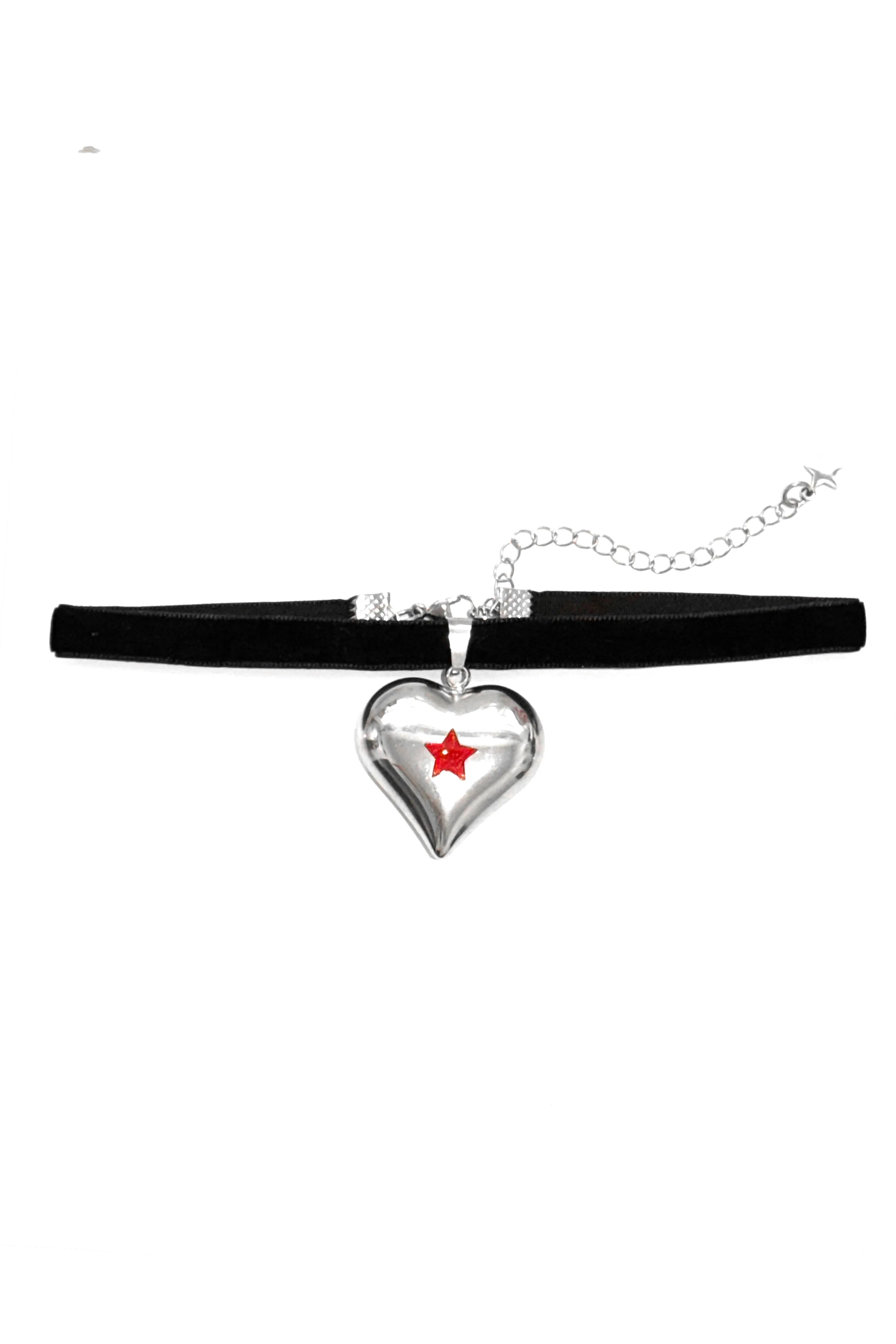 Puffy Heart Velvet Choker