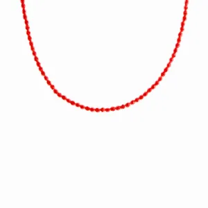 Red Glass Beaded Necklace - SISTER x KAMAYKO