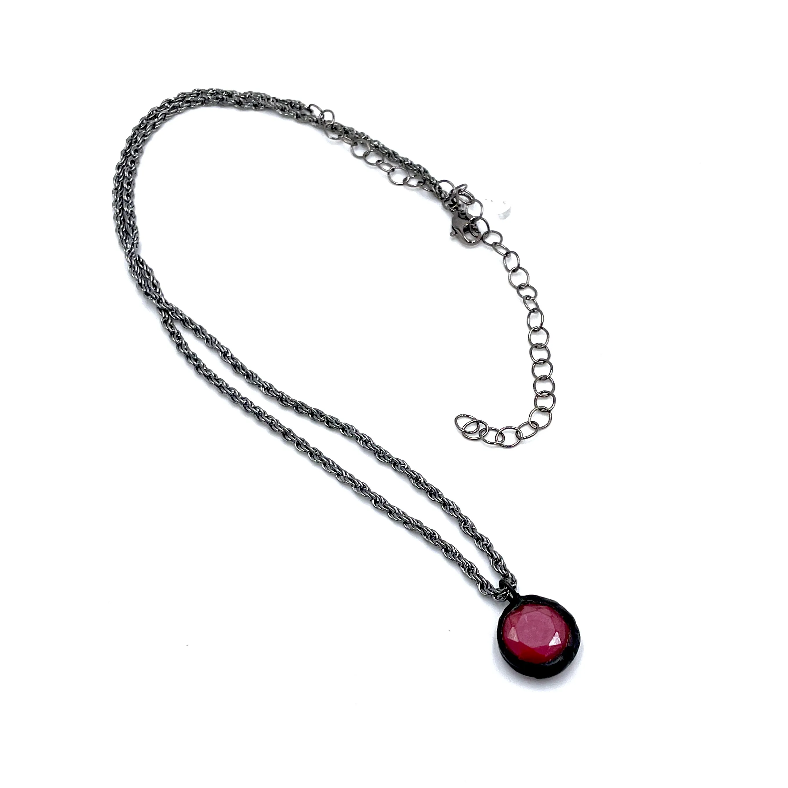 Red Luster Layering Necklace - Medium *