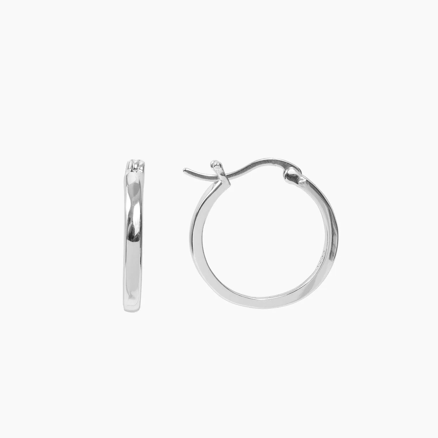 Roma Small Hoop Earrings (Silver)