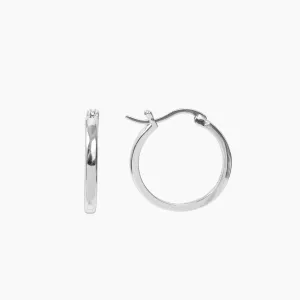 Roma Small Hoop Earrings (Silver)