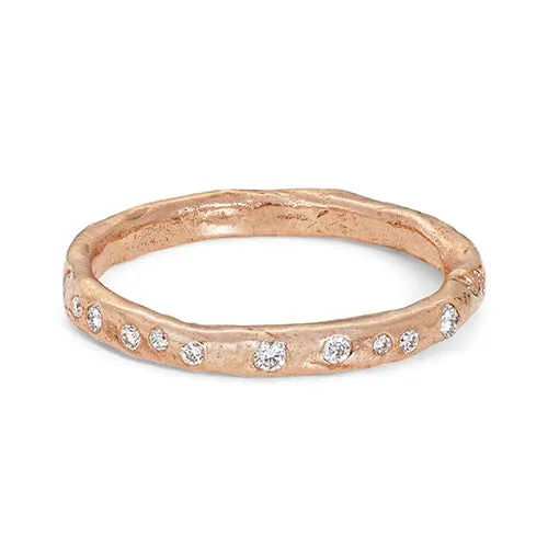 Rose Gold Rock Eternity Ring