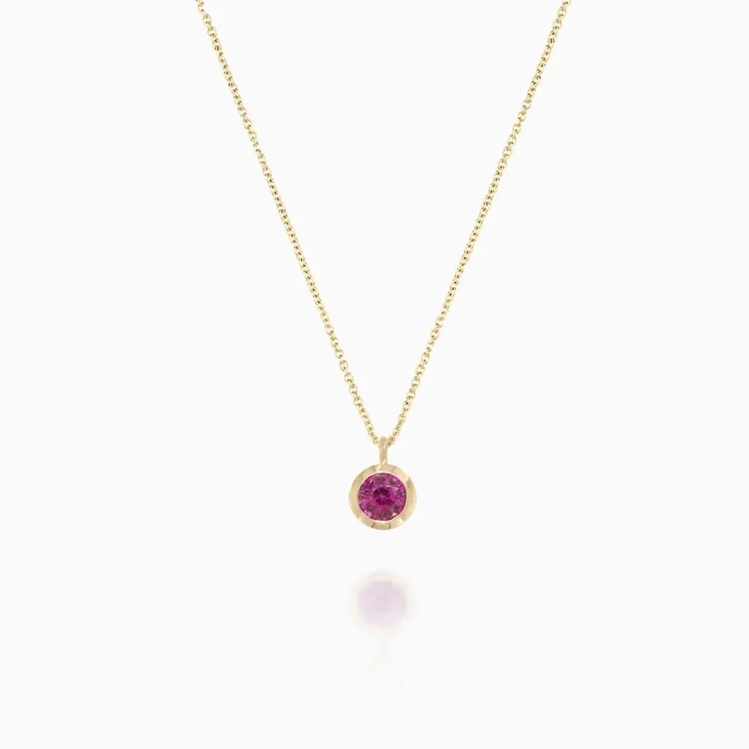 Ruby Bezel Pendant