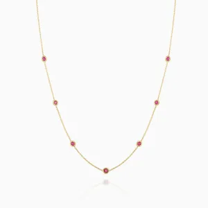 Ruby by the Yard Necklace