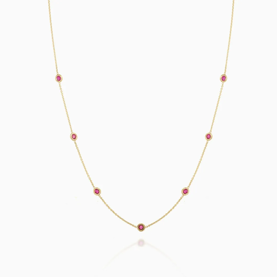 Ruby by the Yard Necklace