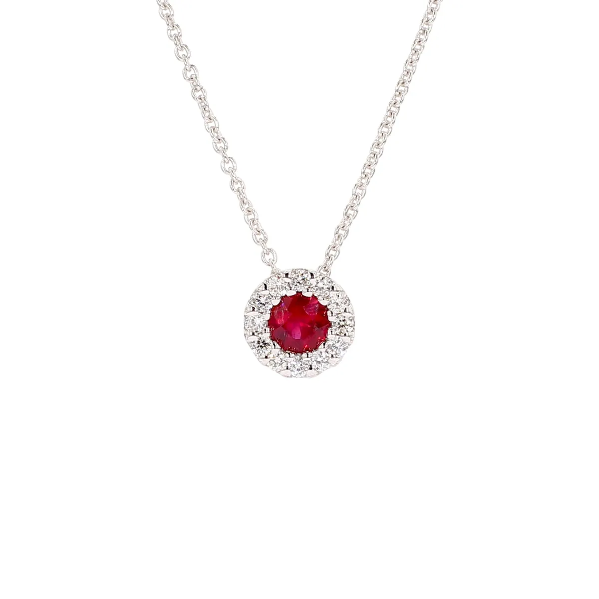 Ruby Halo Pendant