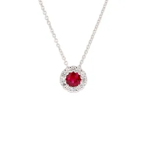 Ruby Halo Pendant