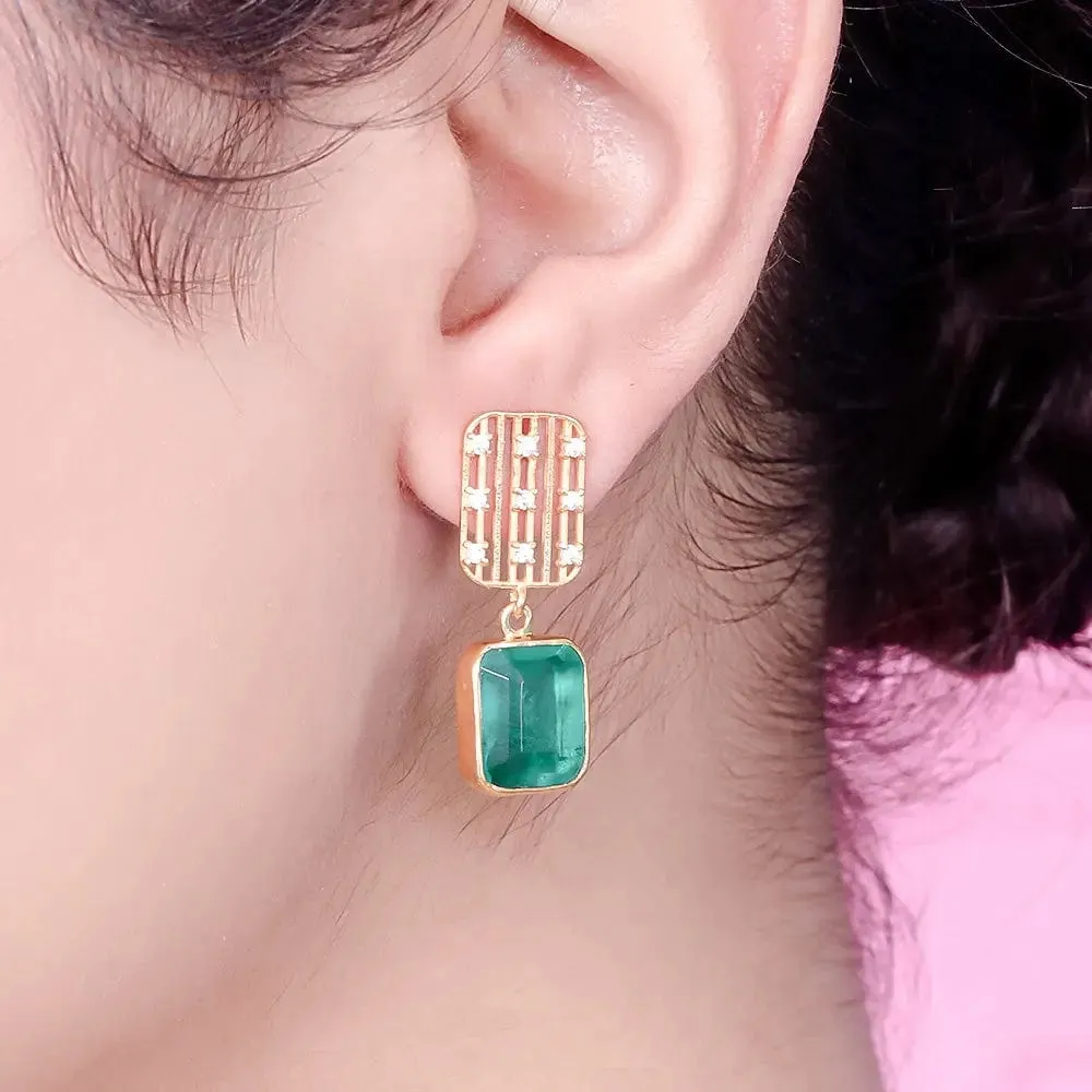 SHOOTING STAR SILVER 92.5 ZIRCON STUD EARRING