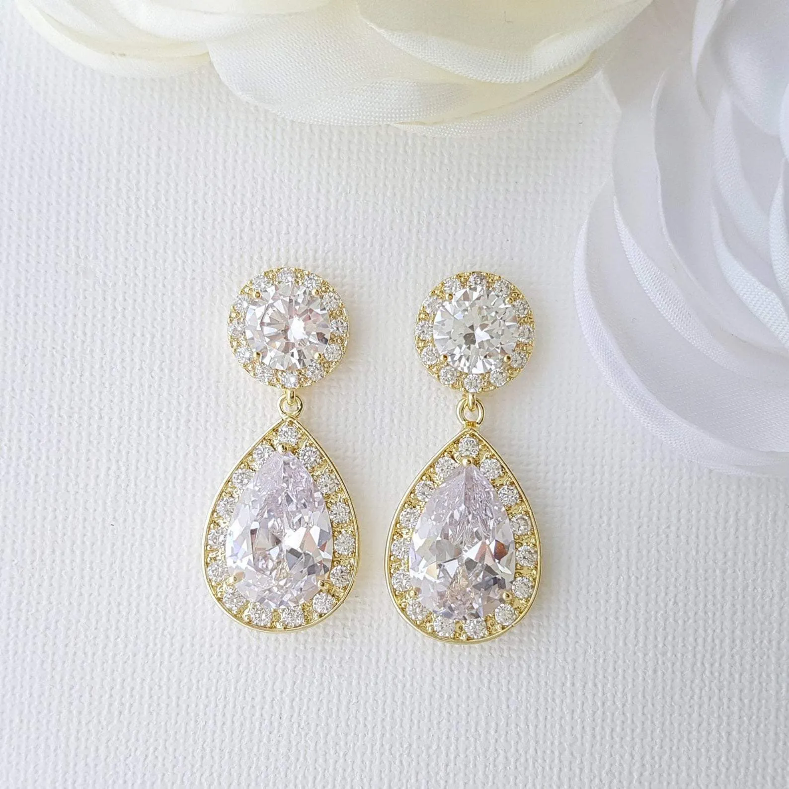 Silver Drop Earrings-Evita