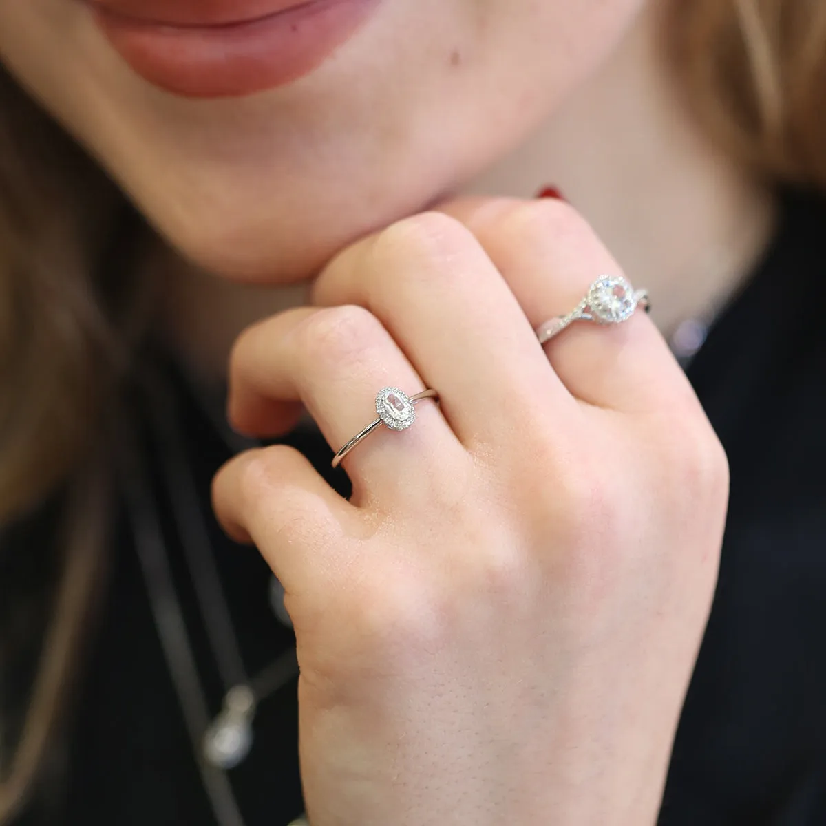 Silver Sweet Treat White Topaz & Diamond Ring