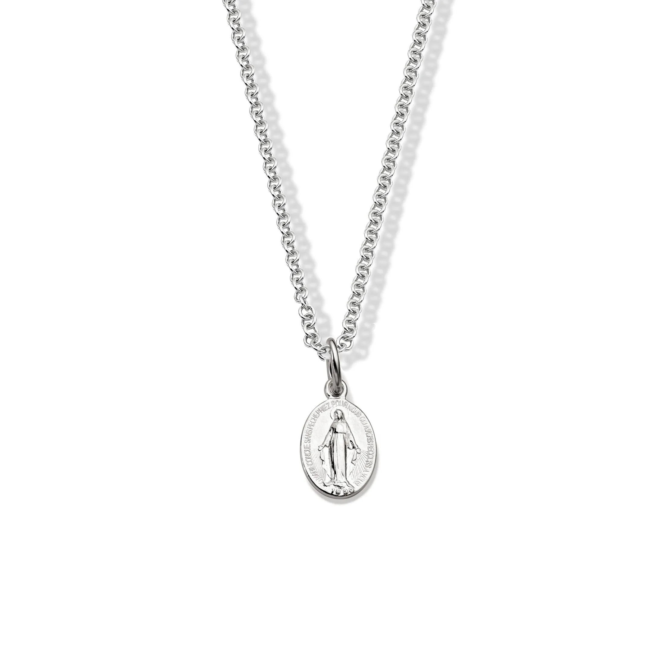 St Marie Miraculeuse Necklace Pendant Silver