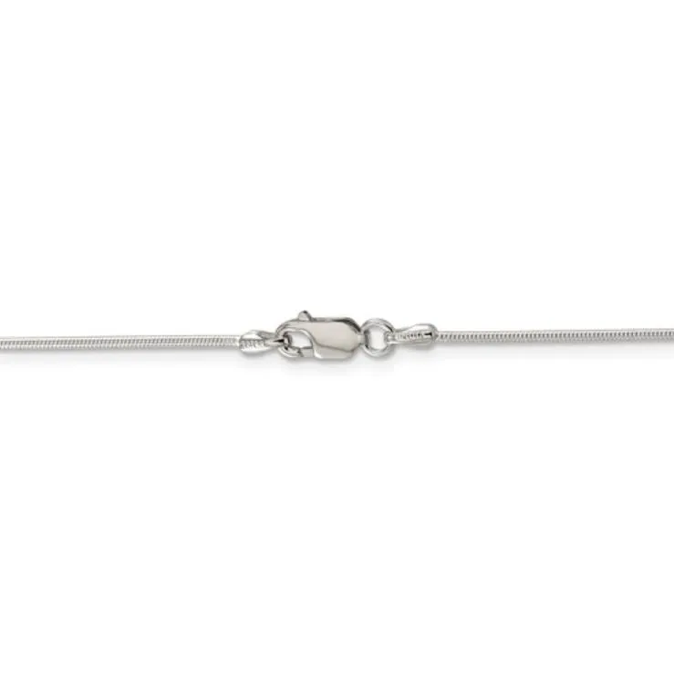 Sterling Silver 1mm Round Snake Chain