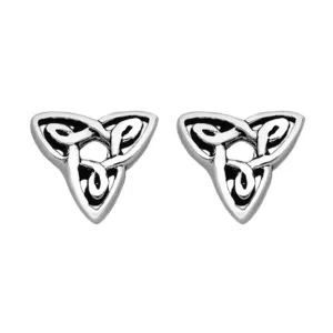 Sterling Silver Celtic Trinity Knot Stud Earrings